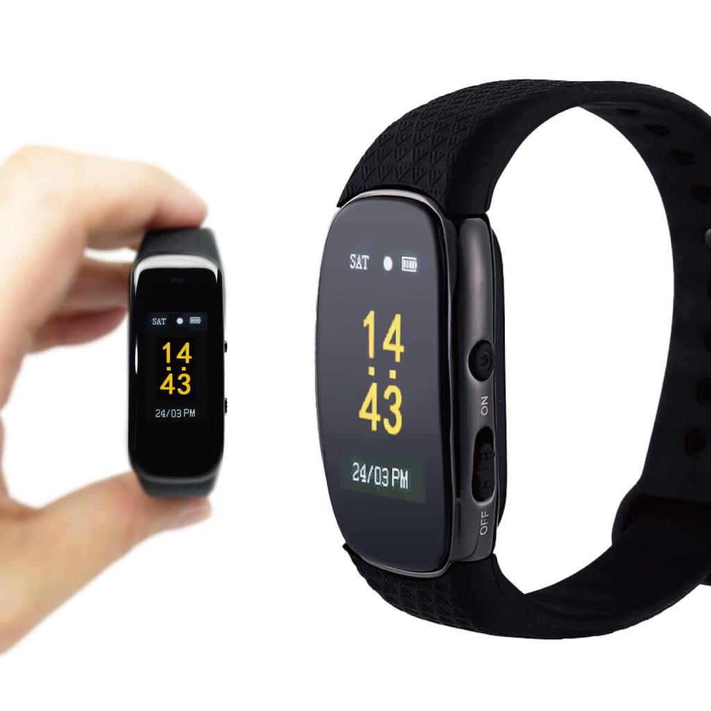Voice Recorder IC Recorder Wearable Recorder Wristwatch Type Lightweight Long Time Recording Wristwatch Type Recorder 16GB Easy Operation Crime