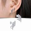 Fashion Contracted Design Lines Stud Earrings for Women Silver Color New Trendy Female Ear Piercing Accessories Jewelry