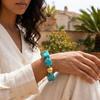 Acrylic Square Beads Bracelet Resin Colorful Elastic Geometric Bracelet Layered Look Exaggerated Stack Hand Chain Daily