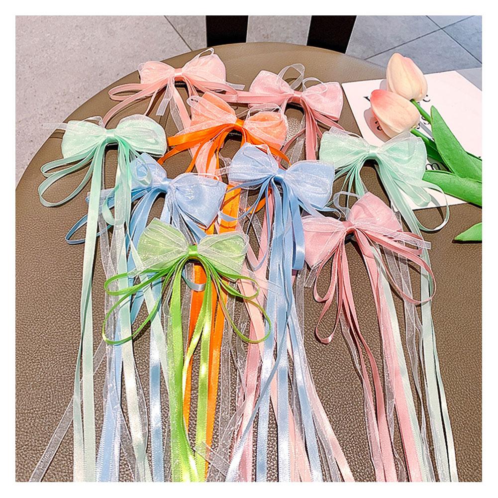 Галстук-бабочка лента детская заколка для волос милая очаровательная девочка разноцветный бантик заколка универсальный аксессуар для волос