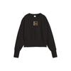 Classics Forward History Crew Neck Embroidered Logo Pullover Long Sleeve Sweatshirt Women Sweatshirt Black 623461-01