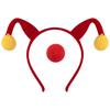 Colorful Clown Headband With Nose Set Costume Cosplay Accesories For Carnival Birthday Parties And Dress Up Event