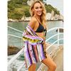 Sexy Bikini Cover-ups Cotton Tunic Boho Printed Summer Beach Tops Elegant Women Plus Size Beach Wear Swim Suit Cover Up Q1120