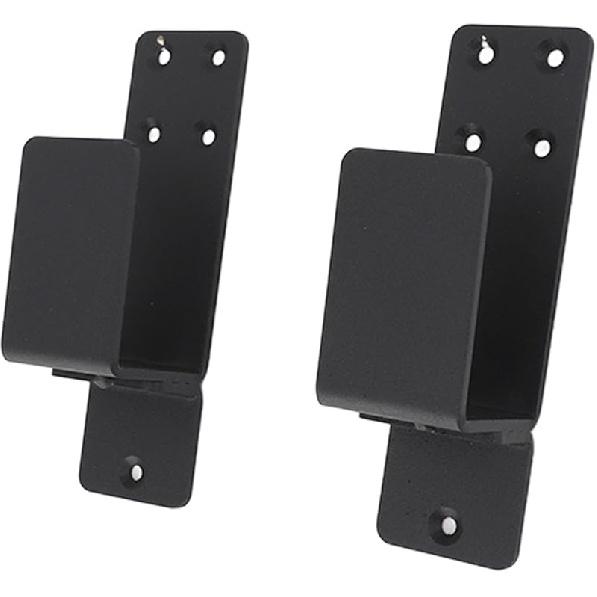 Gate Bar Bracket, Reinforced Gate Barricade Brackets, , 2 Pieces U Shaped with Screws for 2x4 Boards (Black), Generic3pfu9w7sek-11