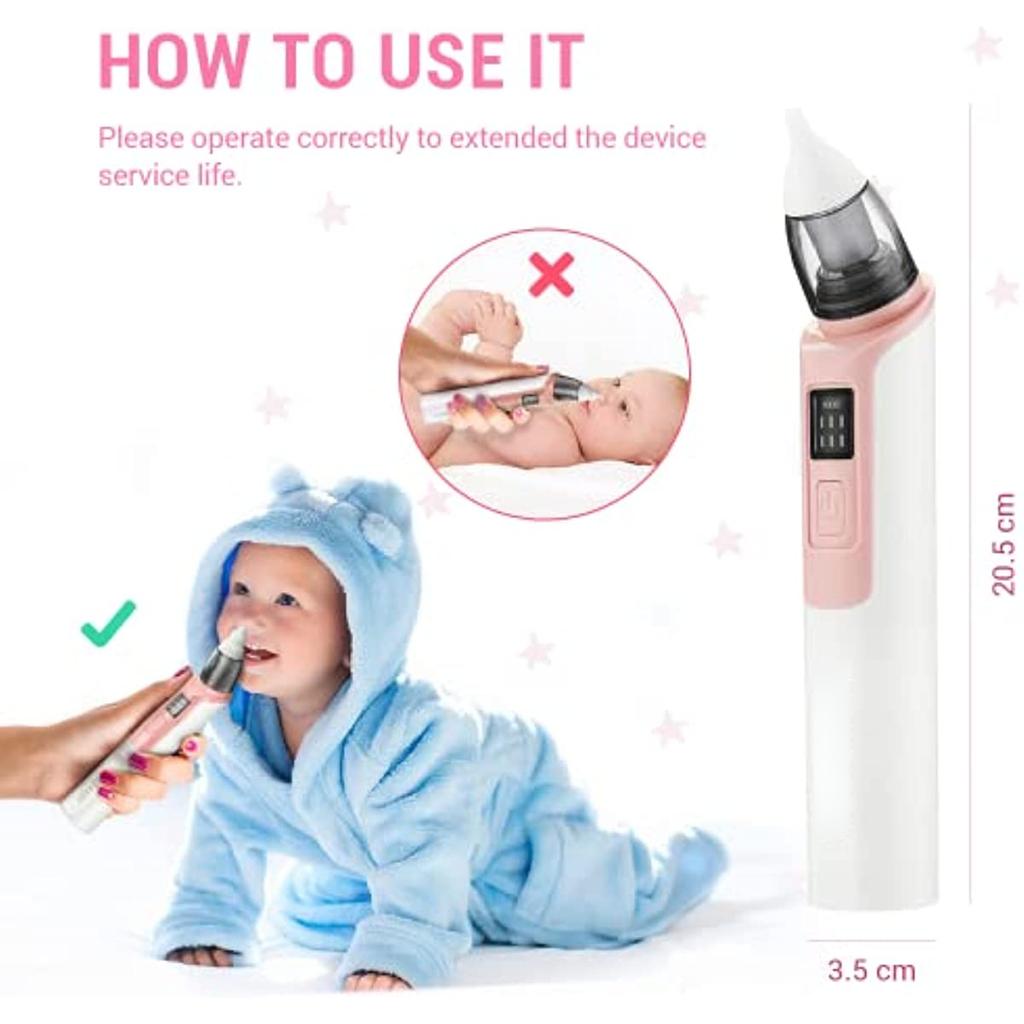 Назальный аспиратор, перезаряжаемый носовой соплей, слизь, электрическая присоска-детская присоска для удаления носа с 6 уровнями всасывания 2