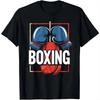 Black Boxing T-shirt with Blue Glove Print The Ultimate Fighting Style Tshirt Graphic T Shirts Men Clothing Tops Streetwear