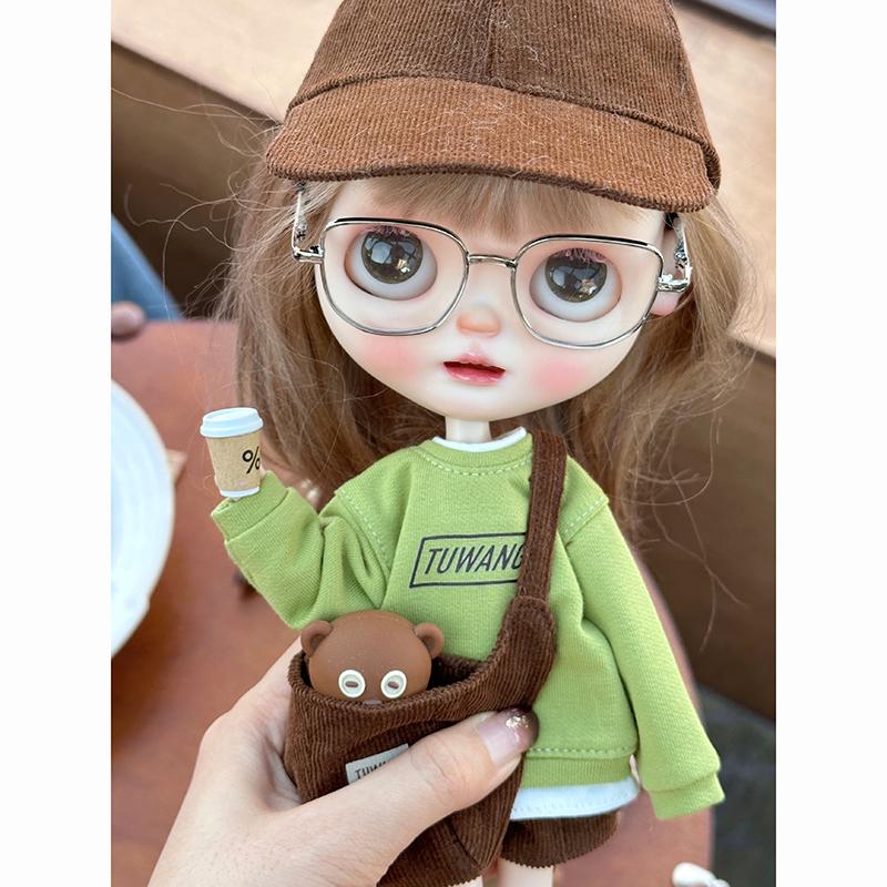 Новое поступление Одежда для Blythe Модный свитер Вельветовые шорты Сумка через плечо Кепки Повседневный набор для кукол Blyth OB24 Pullip 1/6 Наряд