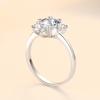 D Color 1ct Moissanite Diamond Ring Women's Sterling Silver S925 Six-claw Snowflake Ring Engagement Diamond Ring Wedding Ring Gift for Girlfriend