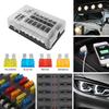 6/12 Way Blade Fuse 12-24V Car Boat Fuse Box Holder With Plastic Cover For Power Panel Board Camper RV Accessorie