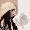 Thickened Fleece Wool Skullies Korean Style Warm Wool Cap Soft Letter Pullover Hats  Streetwear