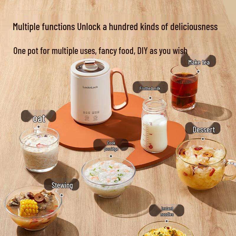 LocknLock Mini Portable Electric Kettle & Health Pot CN plug (adapter included)