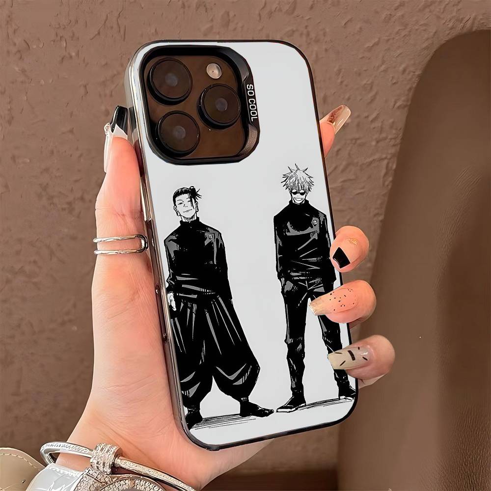 Чехол для телефона J-jujutsu kaisen для iPhone 17 17Air 16 15 14 13 12 11 Pro Max Plus Цветной Серебристый