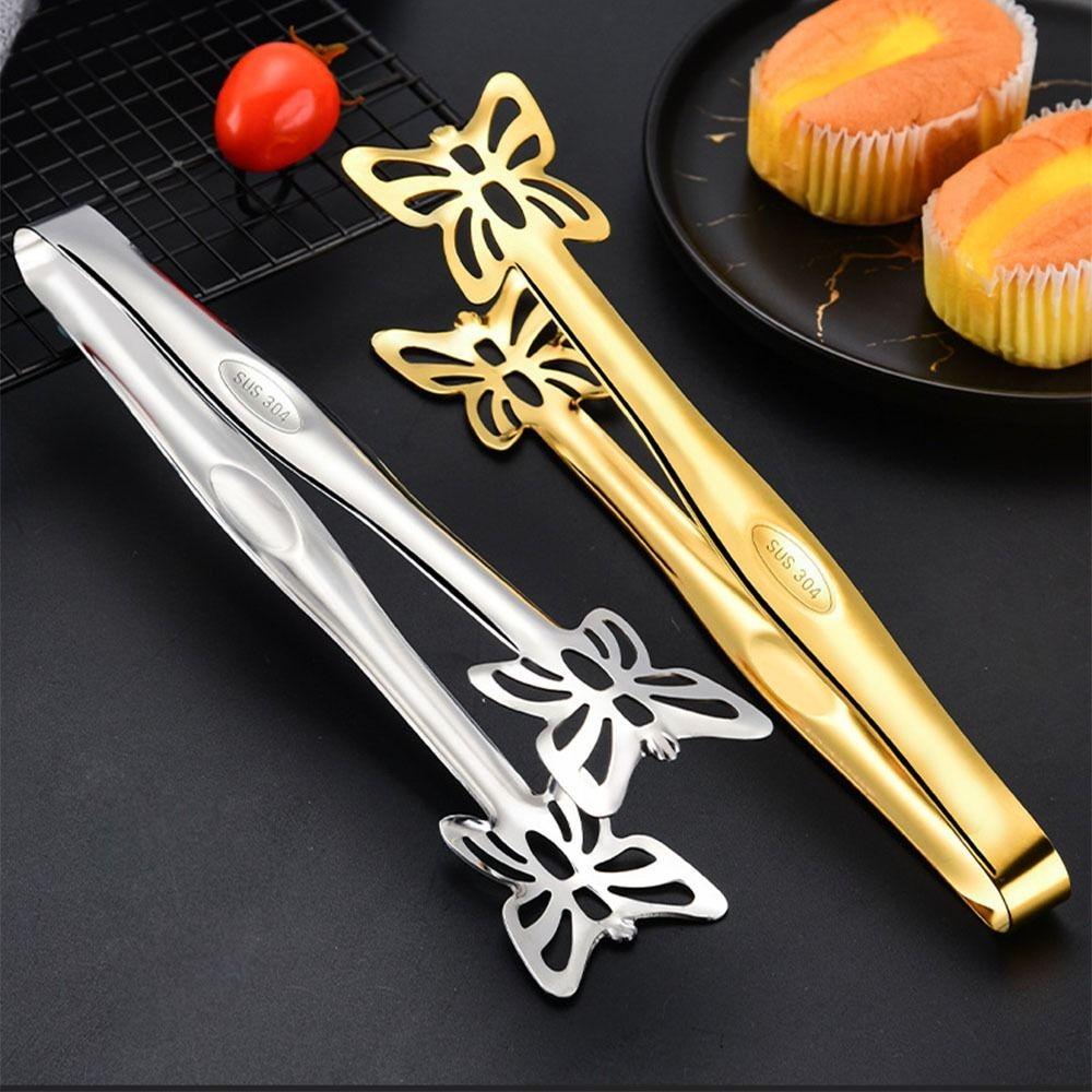 Hollow Out Stainless Steel Food Tongs Portable Kitchen Cooking Tongs Restaurant Supplies