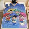 Crayon Shin‑chan Flannel Blanket, High quality Comfortable for All Seasons, Home Decor, Warmth and Comfort