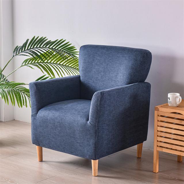 Floral Tub Chair Cover Stretch Spandex Club Armchair Slipcover For Living Room Single Sofa Covers For Study Bar Counter Hotel