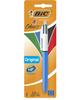 BIC Упаковка из 1 шариковой ручки, 4 цвета, оригинальный BIC, средний наконечник