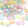 Акриловые прозрачные синие светящиеся бусины для DIY ожерелье, браслет, серьги, изготовление ювелирных изделий, аксессуары для рукоделия