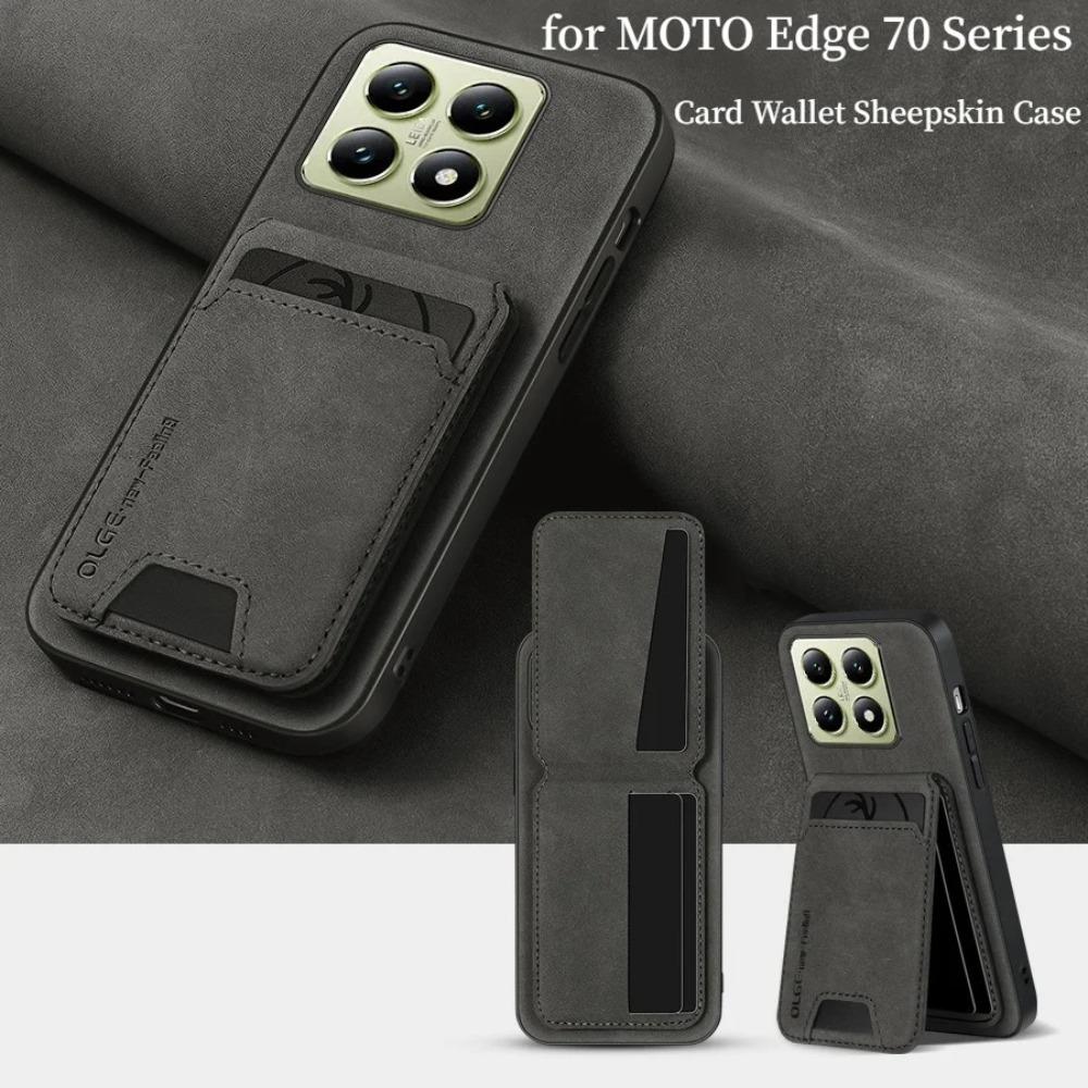 Премиальный кошелек-чехол из ПУ-кожи для Motorola Edge 70 60 Fusion Pro X70 Air G100 G86 Слот для карт Подставка Защита от падения Чехол