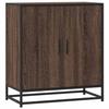 VidaXL Buffet chêne marron 68x35x76 cm bois d'ingénierie et métal, armoire de rangement, meuble d'entrée, meuble d'appoint 848968