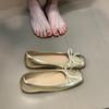 Spot Version~ French Bow Flat-soled Women's Shoes Single Shoes Women's Shallow Mouth Ballet Grandma Shoes Gentle Doudou Single Shoes