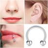Кольцо-серьга для пирсинга бровей, носа, хряща уха, губ из нержавеющей стали, С-образной формы