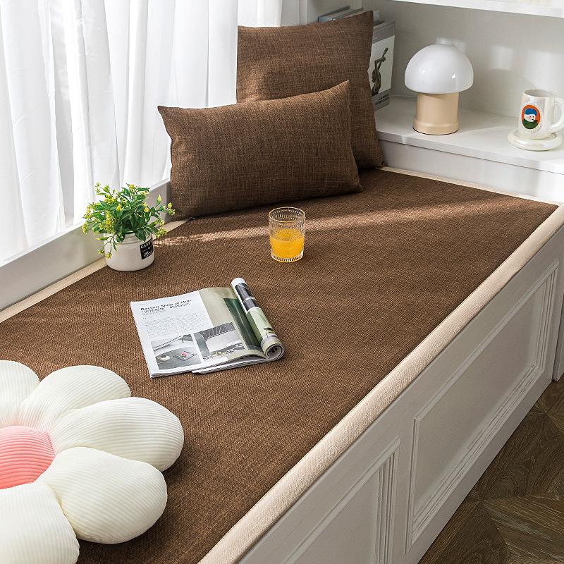 Хлопково-льняная оконная подушка, губчатая подушка на выступе, универсальная утепленная подушка для четырех сезонов, татами, подушка для спальни, балкона, одеяло для эркера