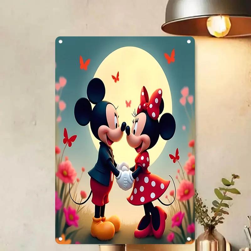 Miniso Mickey Colorful & Creative Bar Metal Sign, Retro Plaque, Sign, Alcohol Drinker, Pub, Club, Kitchen Wall Decoration
