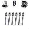 6 Pieces Drum Tension Rods Lug Bolts Screws for Percussion
