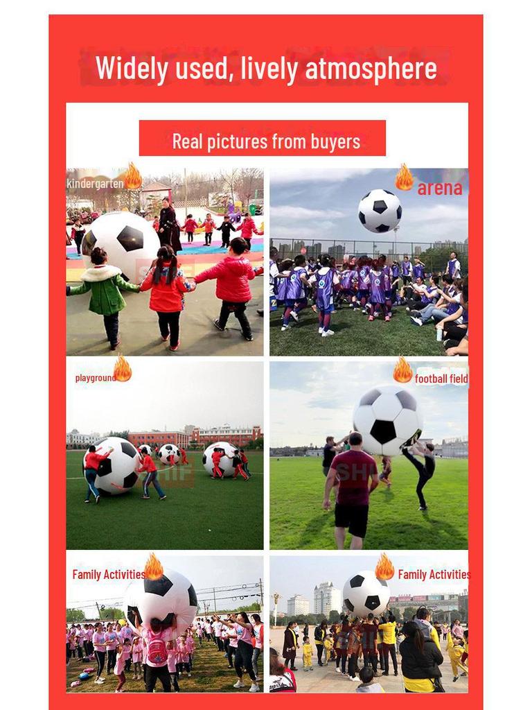 Colorful Inflatable PVC Football Toy for Kids - Outdoor Beach Play