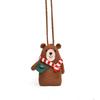 Cute Knit Bear Sling Bag For Kids Ideal For Daily Wear With Charming Cartoon Design Animal