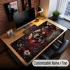 Skull Gothic Theme Custom Mouse Pad Personalized With Name Text Customized Desk Mat For Office Home Decor