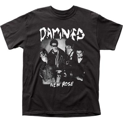 The Damned New Rose Мужская футболка Рок-н-ролл Музыка Классическая футболка группы Новая Черная