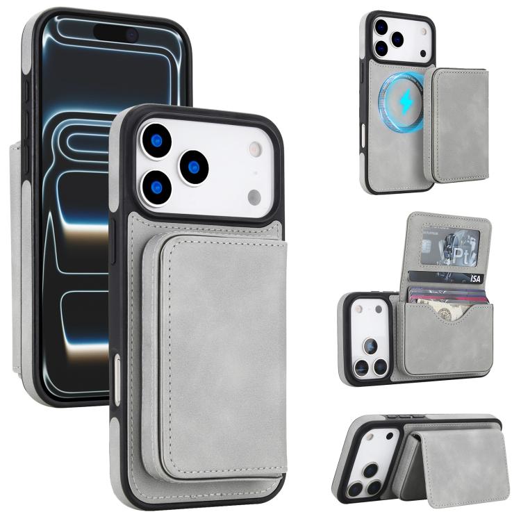 Retro Faux Leather Detachable Magnetic Wallet Bag RFID Blocking Phone Case