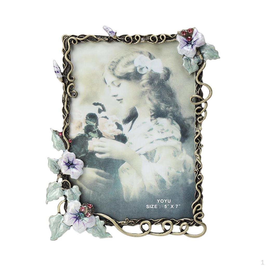 Фоторамка Настольная фоторамка Металлический антикварный подарочный держатель Европейский для спальни прихожей