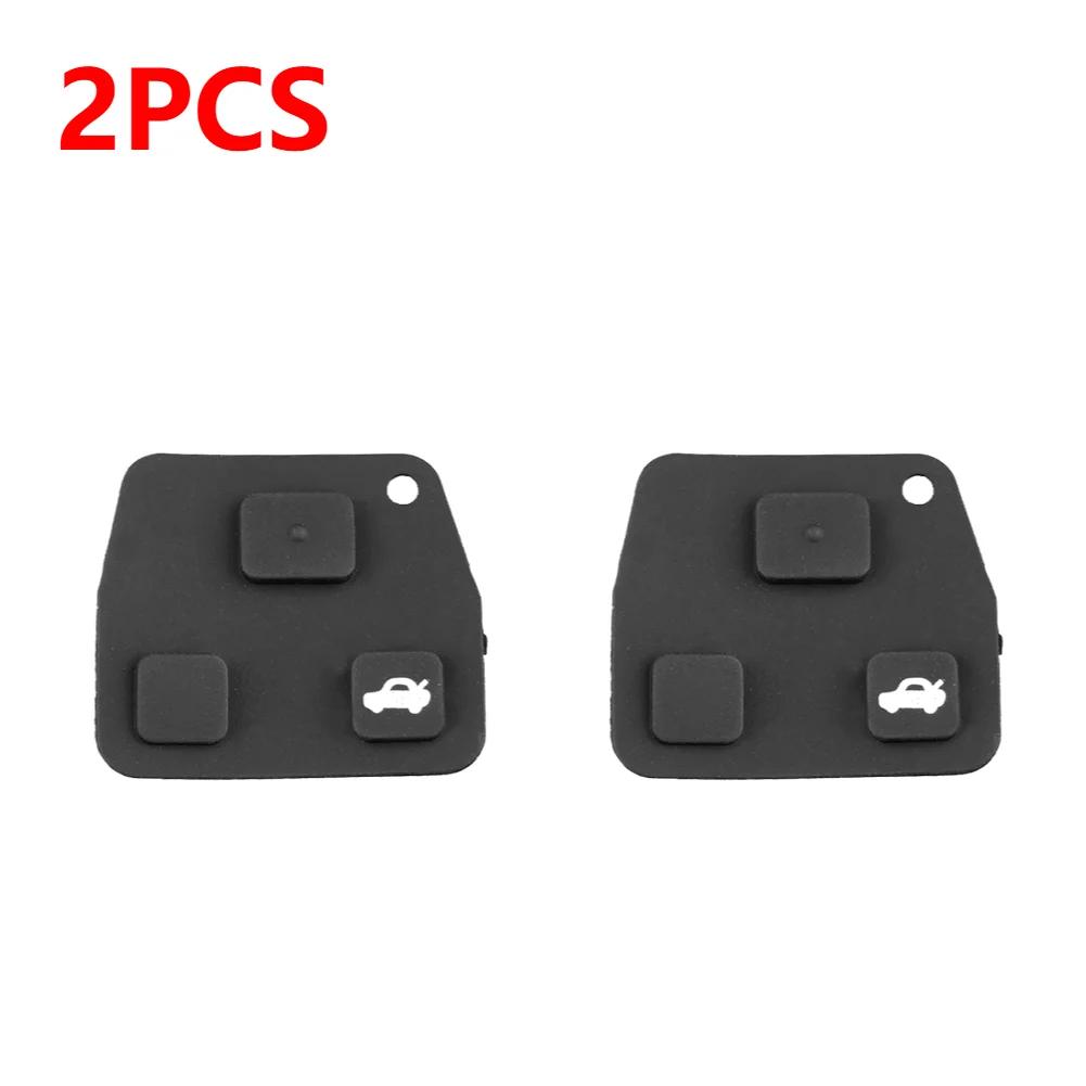 1-5PCS 3 Button Pad for TOYOTA Remote Car Key Shell Silicone Rubber Car Key Case Replacement Remote Key Shell Wear-resistant