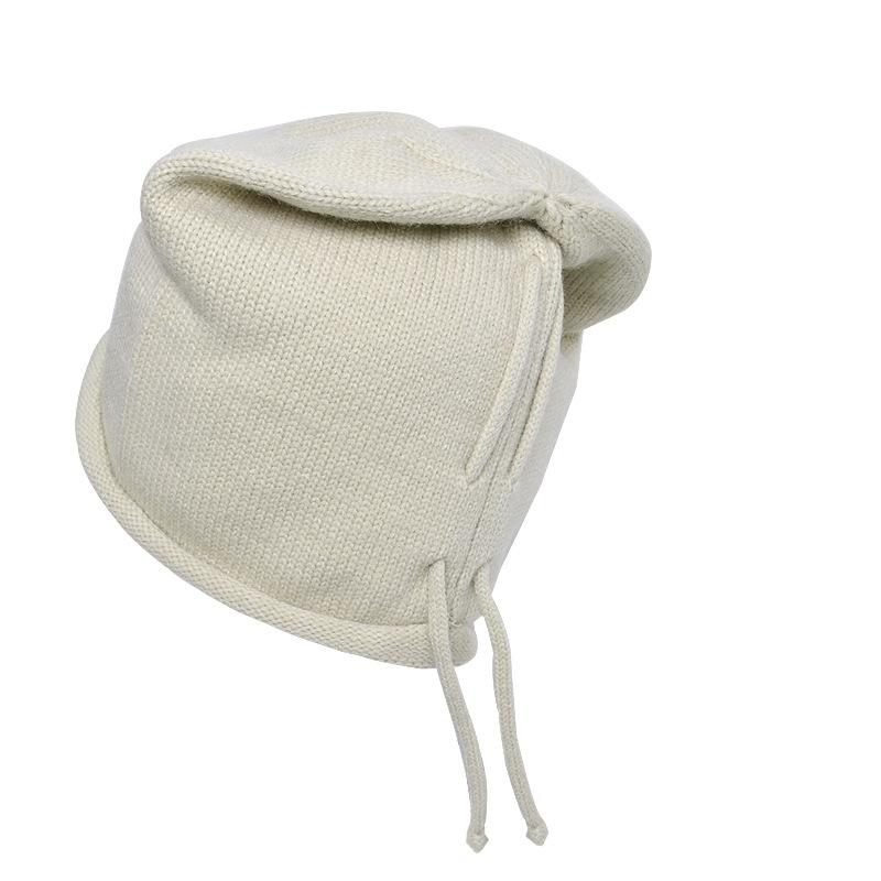 2023 женская осенняя вязаная шапка для бассейна, шерстяная шапка для девочек, тонкие шапки, японская вязаная шапка с ворсом, купольная шапка для девочек, пуловер, кепка для мальчиков