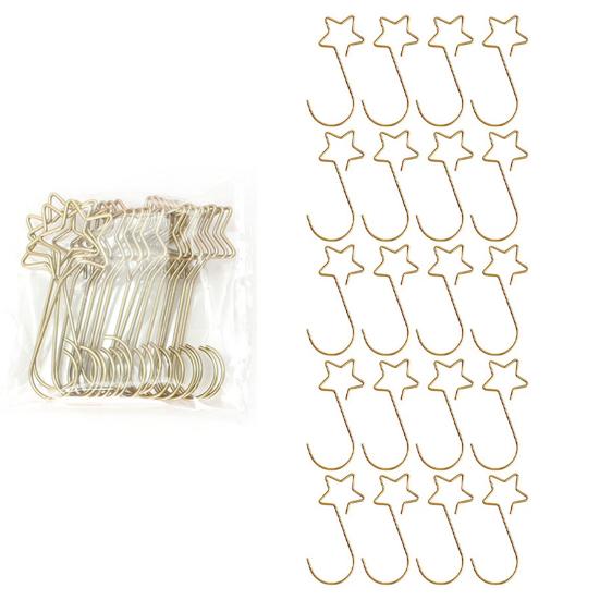 20 шт., крючки для рождественских украшений, универсальные изысканные подвесные крючки в форме звезды для праздничного украшения
