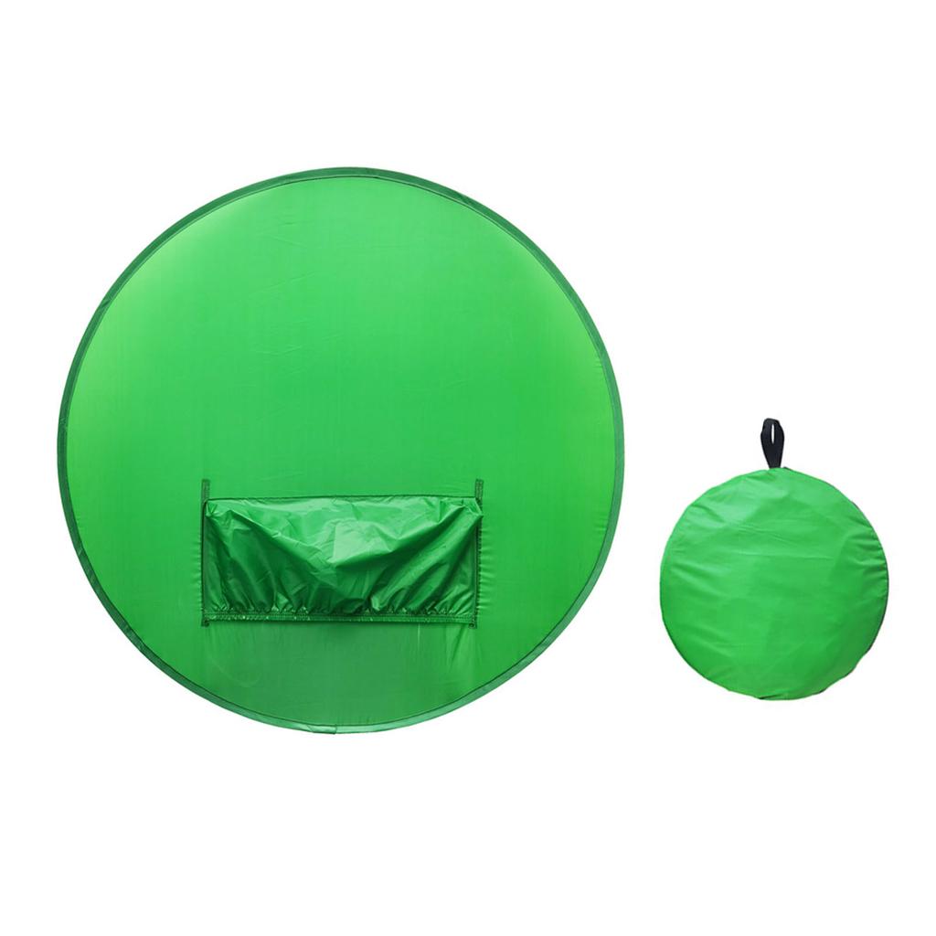 142cm Round Green Screen Backdrop Portable Green Screen Chair Background for Video Chats Video Conference Game Single