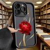 Красный Пион Золотые Завитки Роскошный Противоскользящий ТПУ Чехол для Телефона для Xiaomi Redmi Note 15 14 13 12 11 10 9 Pro Полностью Защитный Чехол