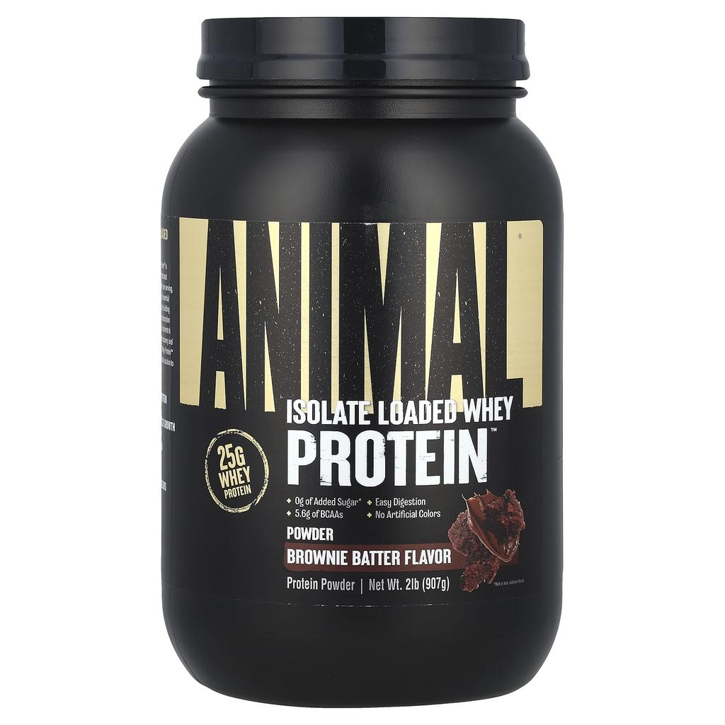 Animal Loaded Whey Protein Isolate, Brownie Batter, 2 Lb (907 G)