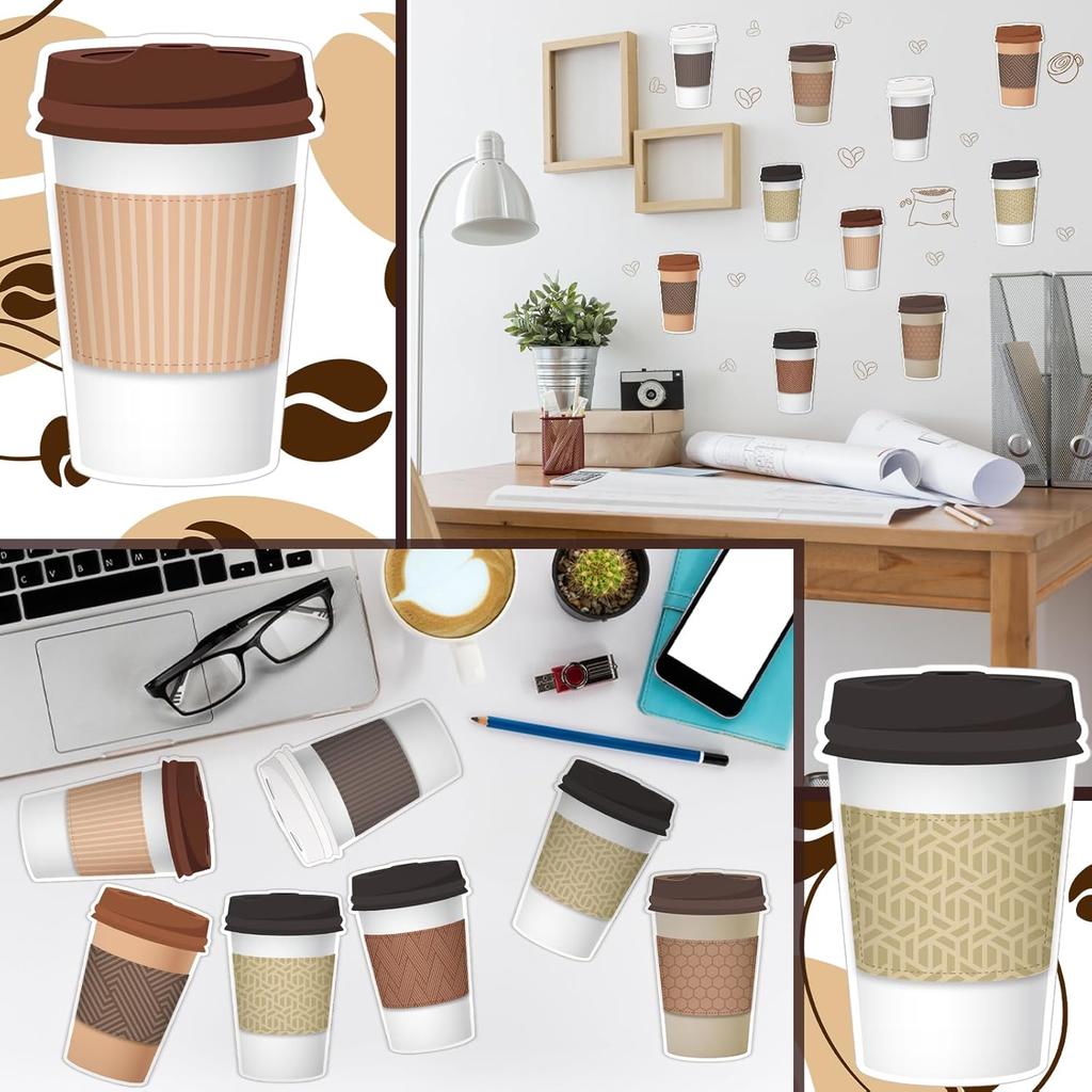 Junkin 60 шт. Мини-вырезки для классной доски Кофейная чашка Фламинго Пчела Вырезки для классной вечеринки Украшения для поделок своими руками Школьный офисный стенд