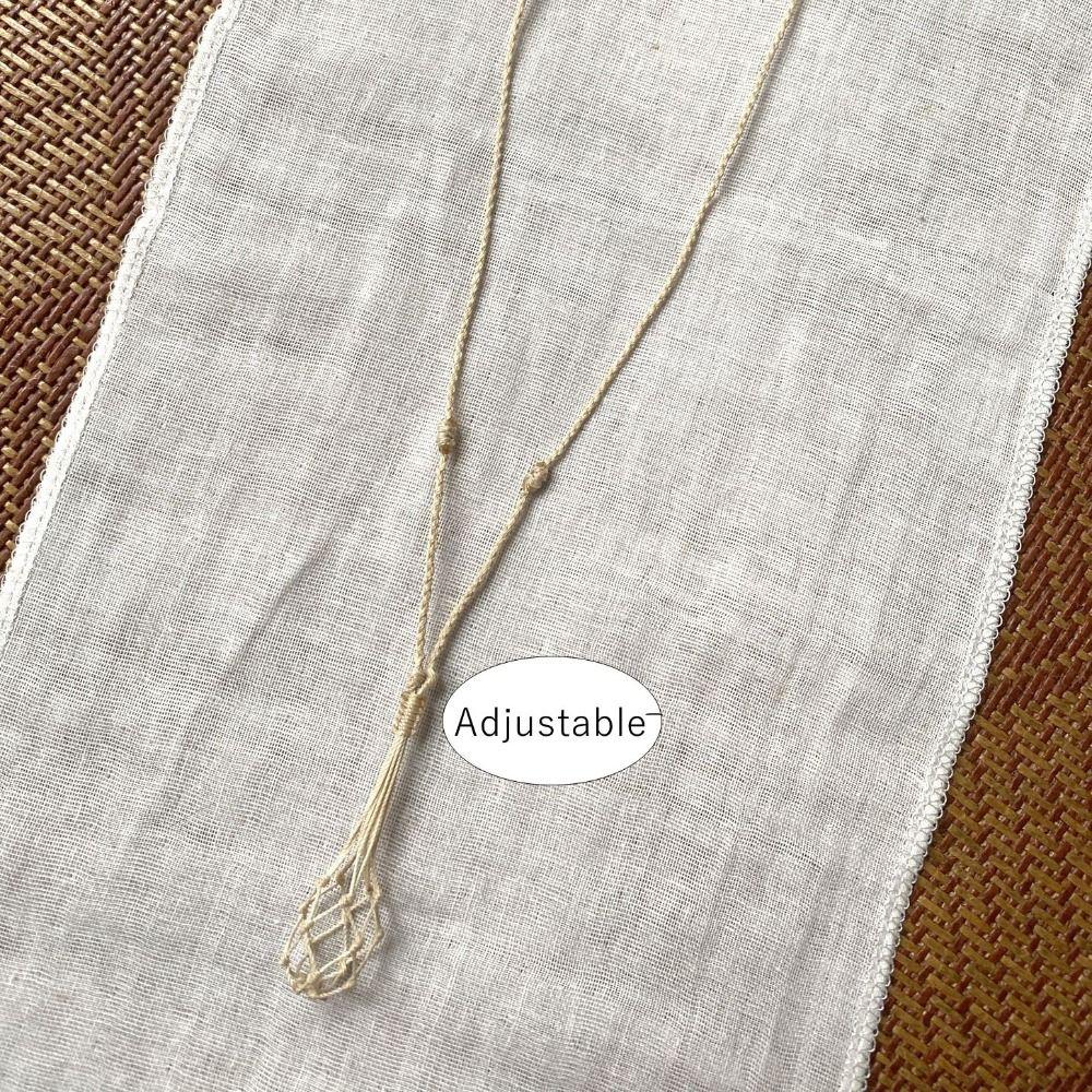 Copper Crystal Net Metal Necklace Silver Color Stone Holder Necklace Necklace Accessories