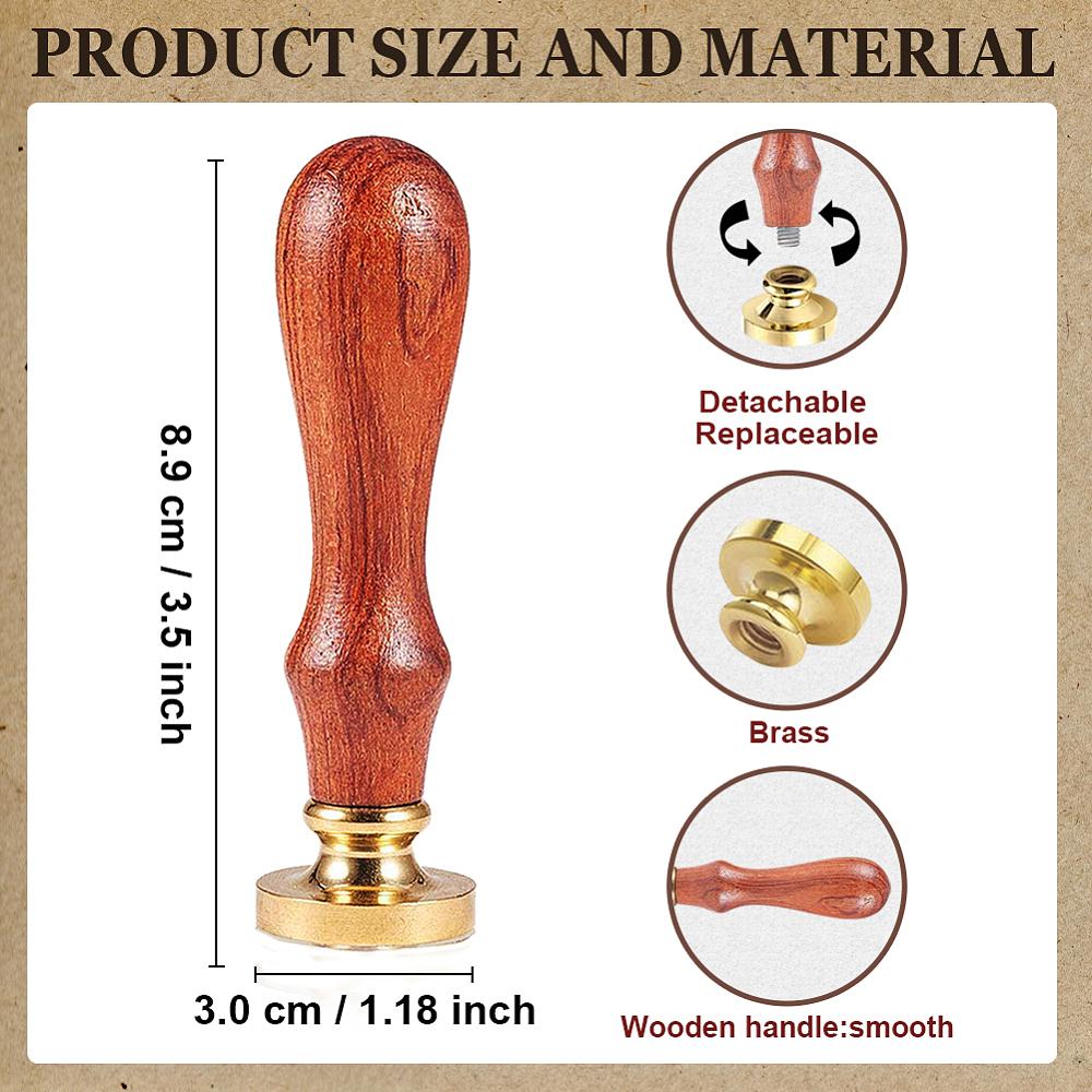 1set Brass Wax Seal Stamp with Handle for DIY Scrapbooking Raven 89x30mm