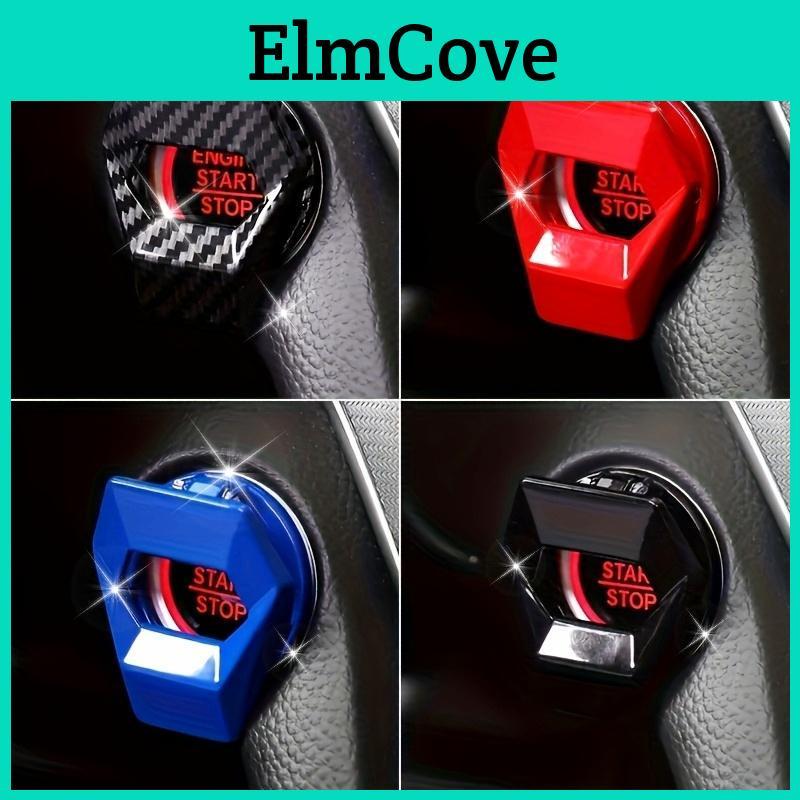 One Key Car Cover Start Ignition Switch Protection Cover Car Interior One Key Start Protection Scratch Resistant Decorative Cover