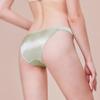 Атласные трусы с низкой посадкой для женщин, однотонные мягкие гладкие стринги, бесшовные влагоотводящие очаровательные трусики