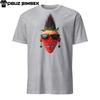 Unique Strawberry with Mohawk Hair, Sunglasses, Earrings Short-Sleeve T-Shirt