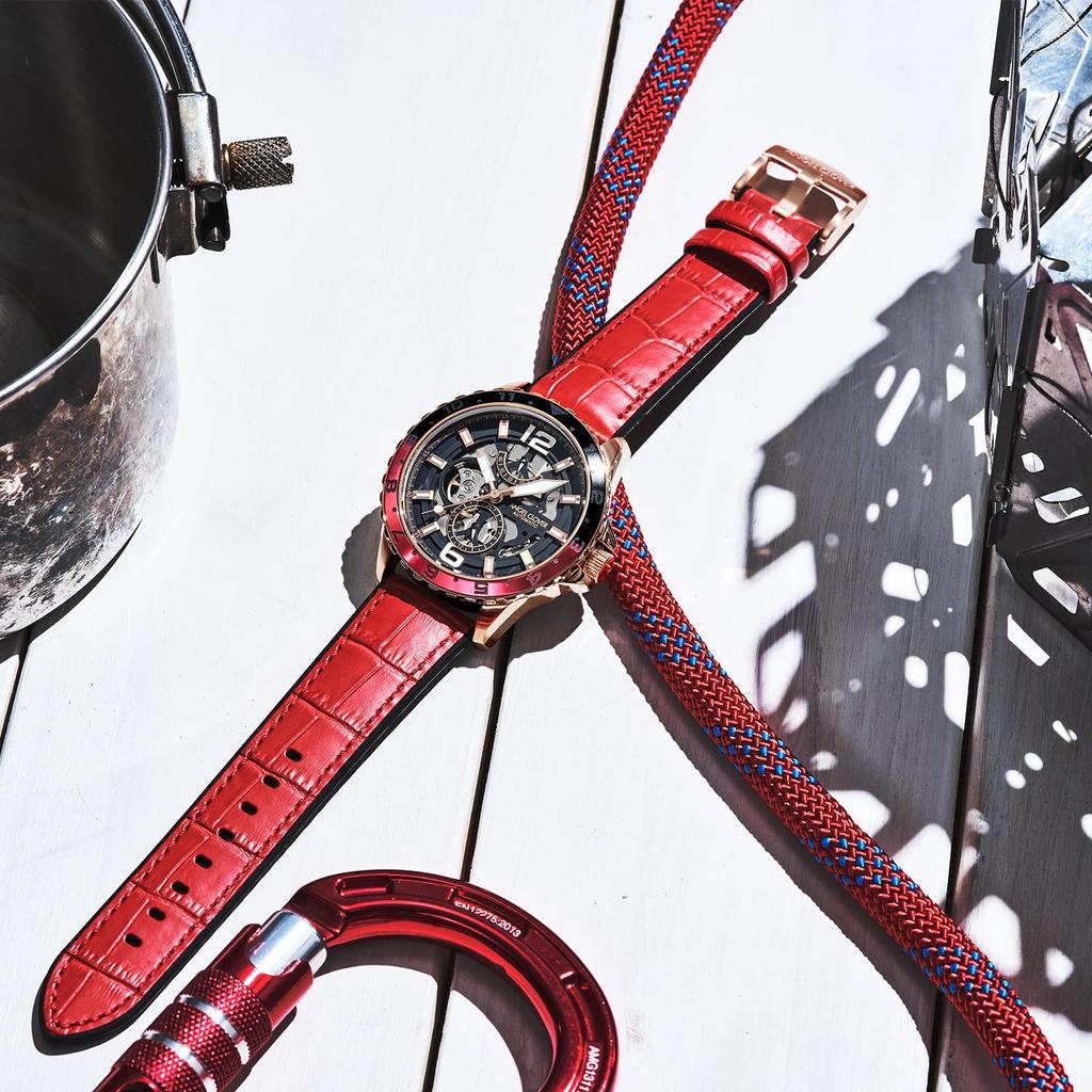 Часы TIME CRAFT DIVER AUTOMATIC Time Craft Diver Automatic с черным циферблатом из нержавеющей стали, автоматический механизм, калибр 45 мм, обычная гарантия, бренд часов Red [Angel