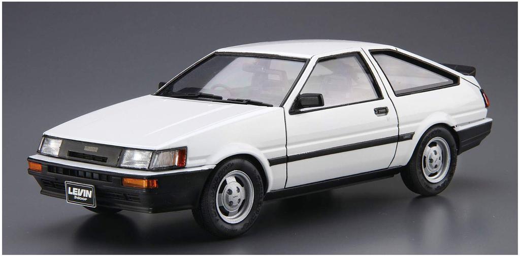 Aoshima Bunka Kyozai Серия Модель автомобиля Toyota AE85 Corolla Levin 1500SR 1985 Пластиковая модель 1/24 №85
