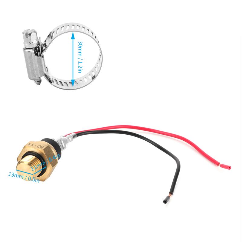 Thermostat Water Temperature Switch Radiator Coolant Fan Temp Sensor for Motorcycle ATV Off Road Vehicle Radiator Hose Adapter