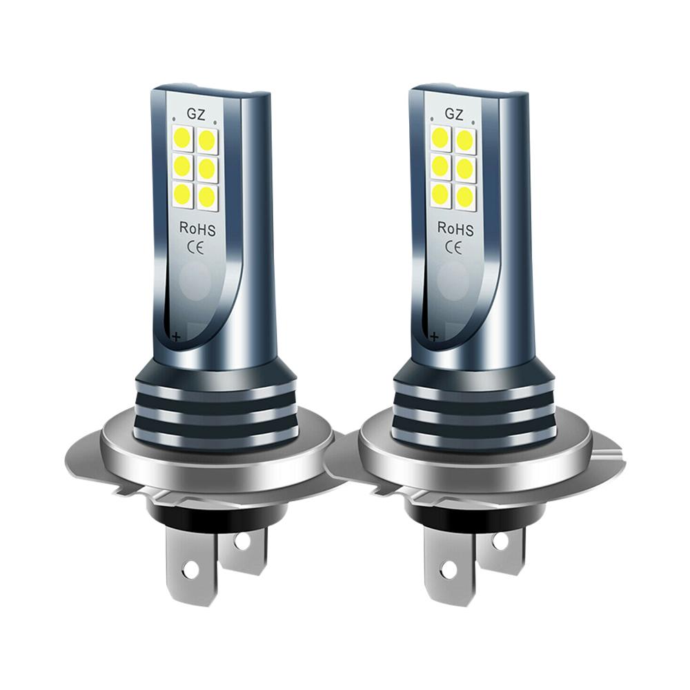 2pcs H7 LED Headlight Bulb Kit Car Fog Light 110W Super-Bright 6000k White Headlamp High Low Beam For Vehicles